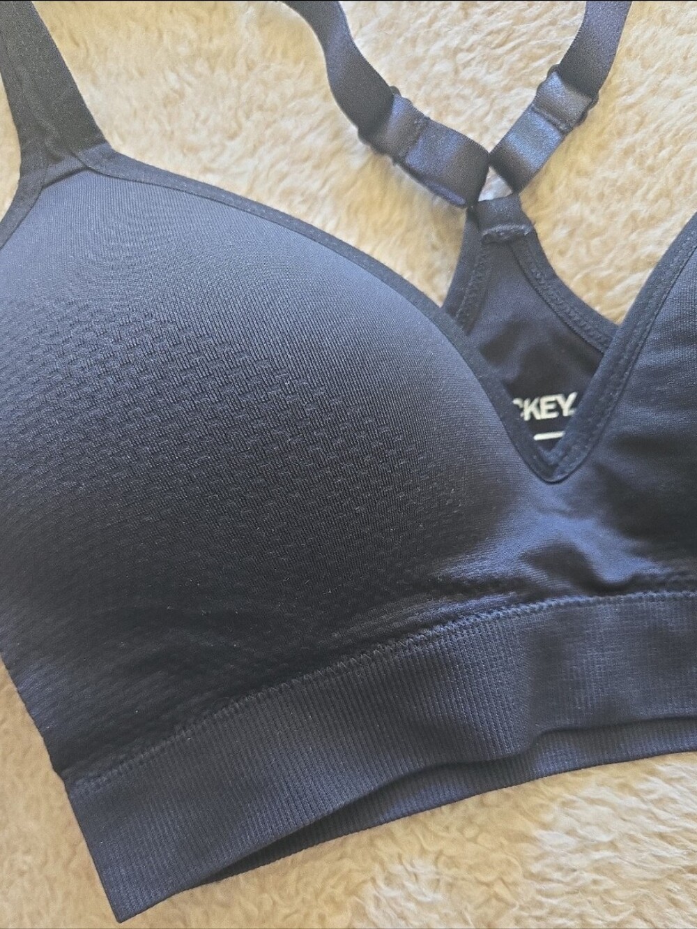 Jockey Black Sports Bra with Racerback S - Picture 2 of 6